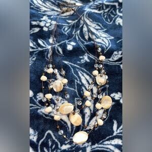 Coldwater Creek 4 Strand Pearls & Bead Necklace